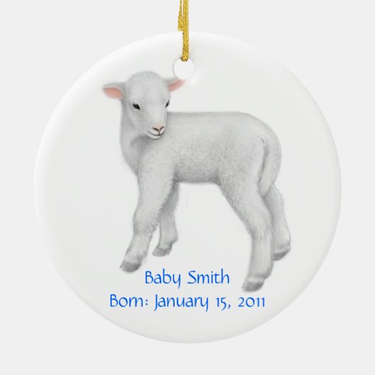  lammeren keramisch ornament (Achterkant)