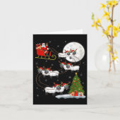 Lammeren Schaap Santa Slede Vliegend Grappig Magis Kaart (Gele Bloem)