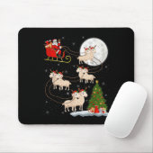Lammeren Schaap Santa Sleigh Vliegend Grappig Magi Muismat (Met muis)