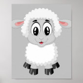 lammeren schaap schattig boerderij baby poster (Voorkant)