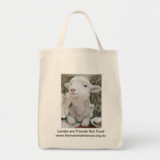 lammeren zijn vrienden geen eten tote bag (Voorkant)