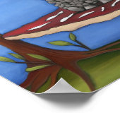 Lammetje op Paddenstoel Poster (Hoek)