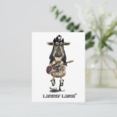 Lammy Lamb a Heavy Metal Rock SHEEP Briefkaart (Staand voorkant)