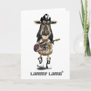 Lammy Lamb a Heavy Metal Rock SHEEP Kaart