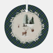 Lamont Ancient Original Scottish Tartan Glas Ornament (Achterkant)