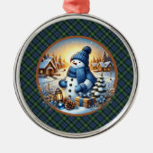 Lamont Ancient  Scottish Tartan Christmas Metalen Ornament (Voorkant)