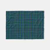 Lamont Clan Bright Blue en Green Tartan Fleece Deken (Voorkant (Horizontaal))