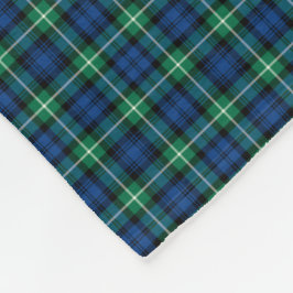 Lamont Clan Bright Blue en Green Tartan Fleece Deken