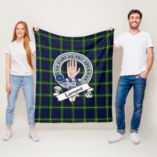 Lamont Modern Clan Badge Schotse ruit Plaid Fleece Deken