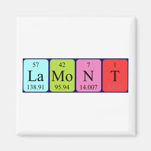Lamont periodiek table name magnet (Voorkant)