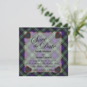 Lamont Scottish clan tartan - Pset Save The Date (Staand voorkant)