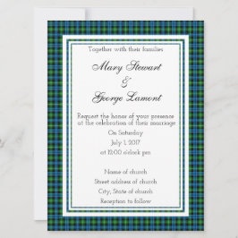 Lamont Scottish Wedding Invitation Kaart