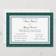 Lamont Scottish Wedding Invitation