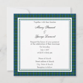 Lamont Scottish Wedding Square Uitnodiging