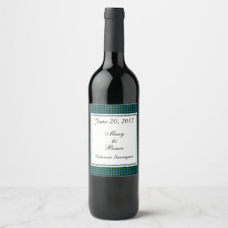 Lamont Scottish Wedding Wine Label Wijn Etiket
