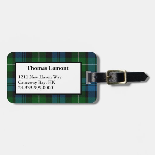 Lamont Tartan Bagagelabel (Voorkant horizontaal)
