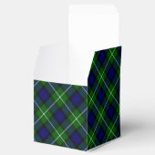 Lamont tartan blue green plaid bedankdoosjes (Geopend)