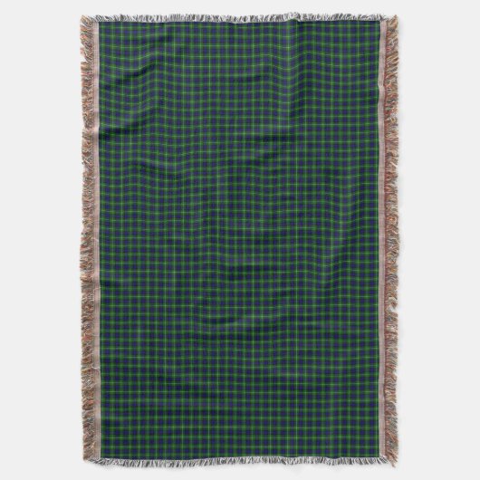Lamont tartan blue green plaid deken (Voorkant Verticaal)