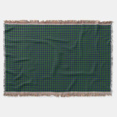 Lamont tartan blue green plaid deken (Voorkant)