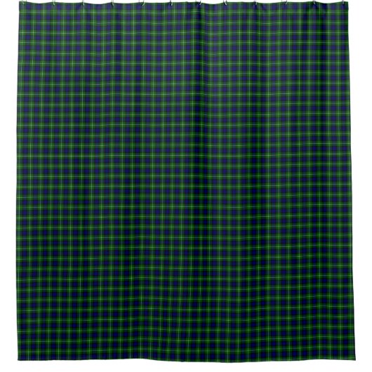 Lamont tartan blue green plaid douchegordijn (Voorkant)