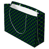 Lamont tartan blue green plaid groot cadeauzakje (Achterkant Gekanteld)