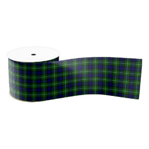 Lamont tartan blue green plaid grosgrain lint