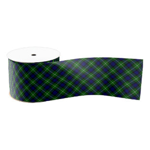 Lamont tartan blue green plaid grosgrain lint