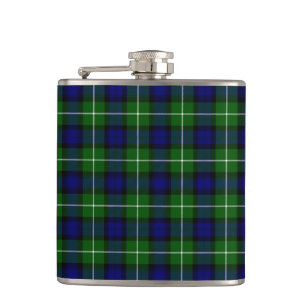 Lamont tartan blue green plaid heupfles