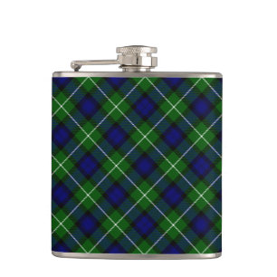 Lamont tartan blue green plaid heupfles