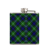 Lamont tartan blue green plaid heupfles (Achterkant)