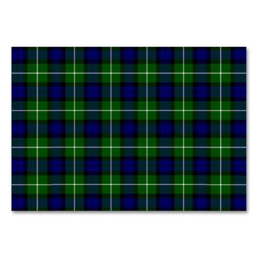 Lamont tartan blue green plaid kaart (Voorkant)