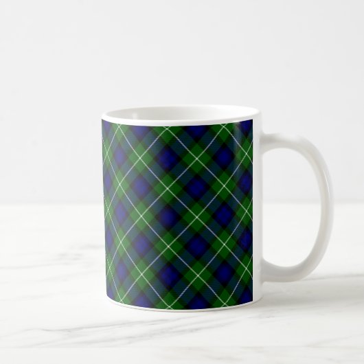 Lamont tartan blue green plaid koffiemok (Rechts)