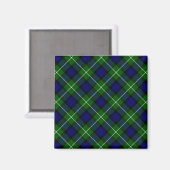 Lamont tartan blue green plaid magneet (Voorkant / Achterkant)