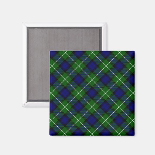 Lamont tartan blue green plaid magneet (Voorkant / Achterkant)