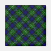 Lamont tartan blue green plaid magneet (Voorkant)