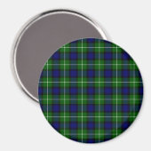 Lamont tartan blue green plaid magneet (Voorkant / Achterkant)