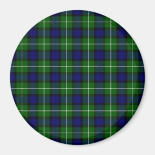 Lamont tartan blue green plaid magneet