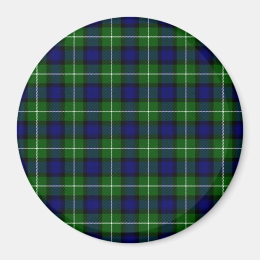 Lamont tartan blue green plaid magneet (Voorkant)