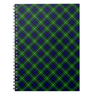 Lamont tartan blue green plaid notitieboek
