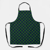 Lamont tartan blue green plaid schort (Voorkant)