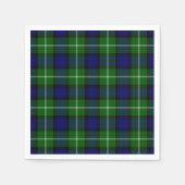 Lamont tartan blue green plaid servetten (Voorkant)
