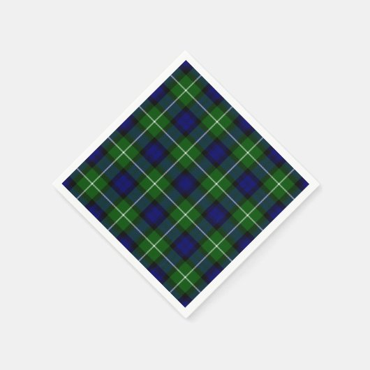 Lamont tartan blue green plaid servetten (Hoek)