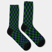 Lamont tartan blue green plaid sokken (Rechts)