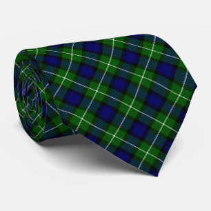 Lamont tartan blue green plaid stropdas