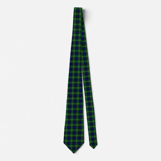 Lamont tartan blue green plaid stropdas (Voorkant)