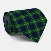 Lamont tartan blue green plaid stropdas (Opgerold)