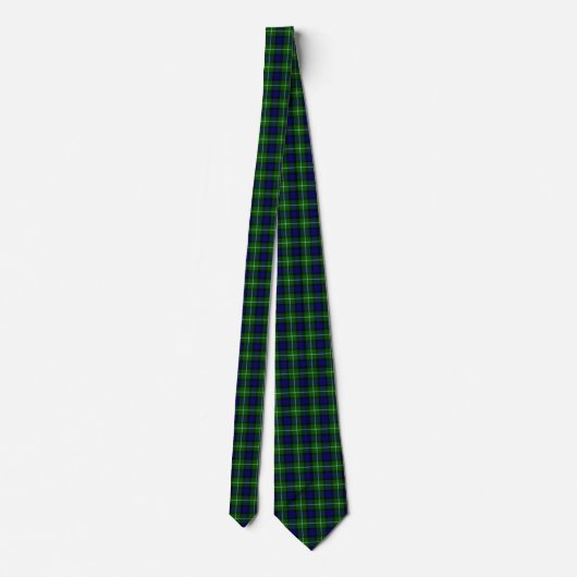 Lamont tartan blue green plaid stropdas (Achterkant)