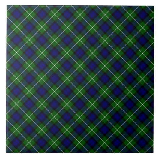 Lamont tartan blue green plaid tegeltje (Voorkant)