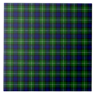 Lamont tartan blue green plaid tegeltje