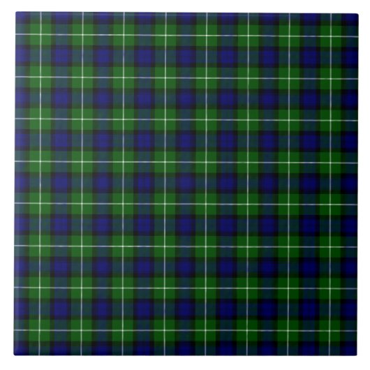 Lamont tartan blue green plaid tegeltje (Voorkant)